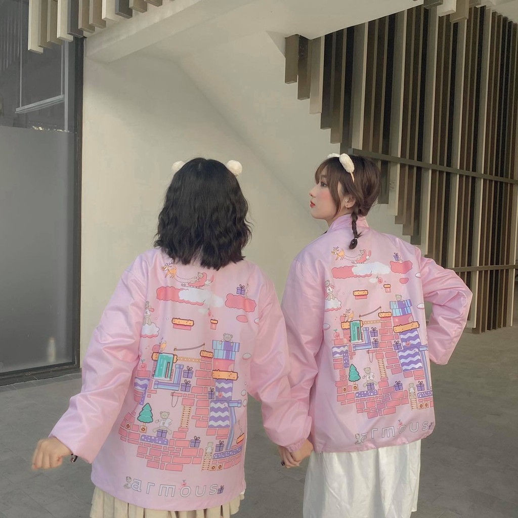 ÁO JACKET TEDDY HỒNG