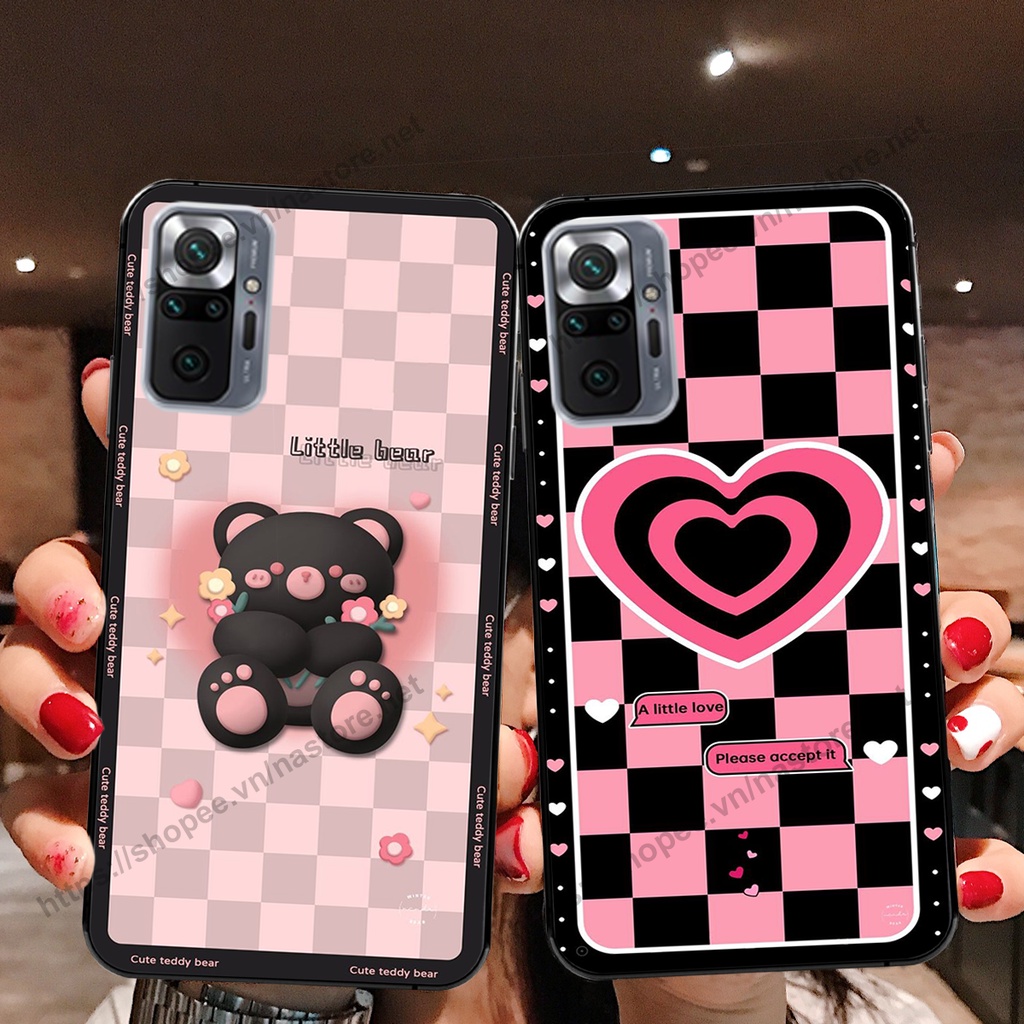Ốp lưng Xiaomi Redmi 10 / Redmi note 10 4g 5g / Redmi note 10 Pro gấu, đồng hồ dễ thương cute giá rẻ