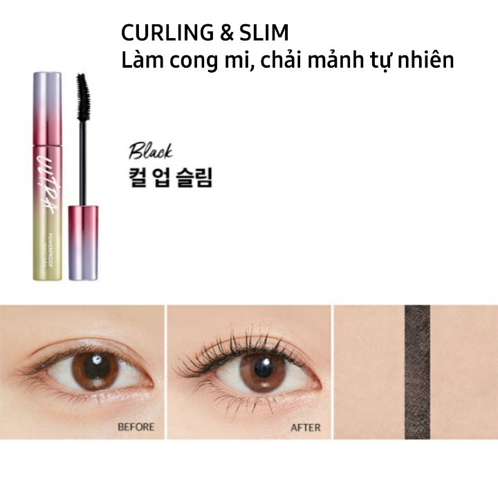 Chải Mi Chống Trôi Missha Ultra Powerproof Mascara Curling & Slim 0.14g | BigBuy360 - bigbuy360.vn