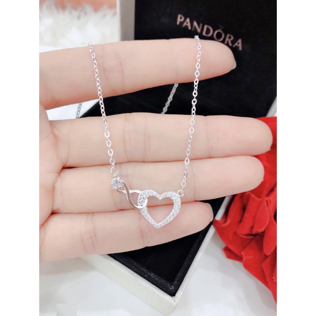 Dây chuyền nữ - dây chuyền tim vô cực chuẩn bạc ta