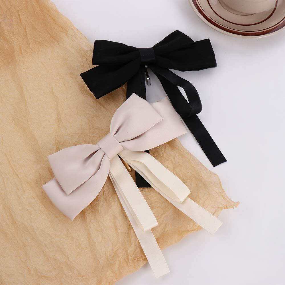 Kẹp Tóc Nơ Lớn Bằng Satin Thanh Lịch Cho Nữ