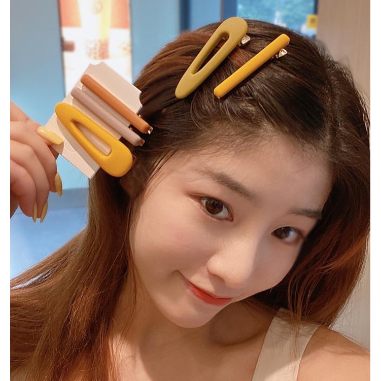 Kẹp tóc đá pastel Vintage cao cấp độc lạ