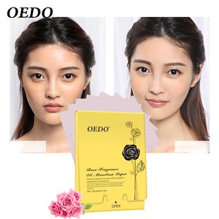 Giấy thấm dầu hương hoa hồng kiểm soát dầu làm trắng da chăm sóc mặt OEDO sóc mặt Vệ Sinh Dầu Nhờn Thừa Trên Da Mặt