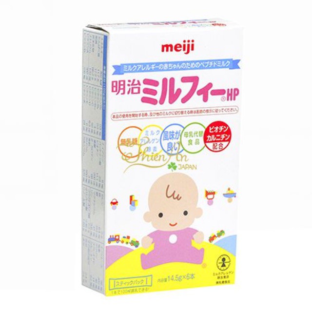 Sữa Meiji Mirufi HP dạng thanh hộp 14.5gx6 - Nội địa Nhật