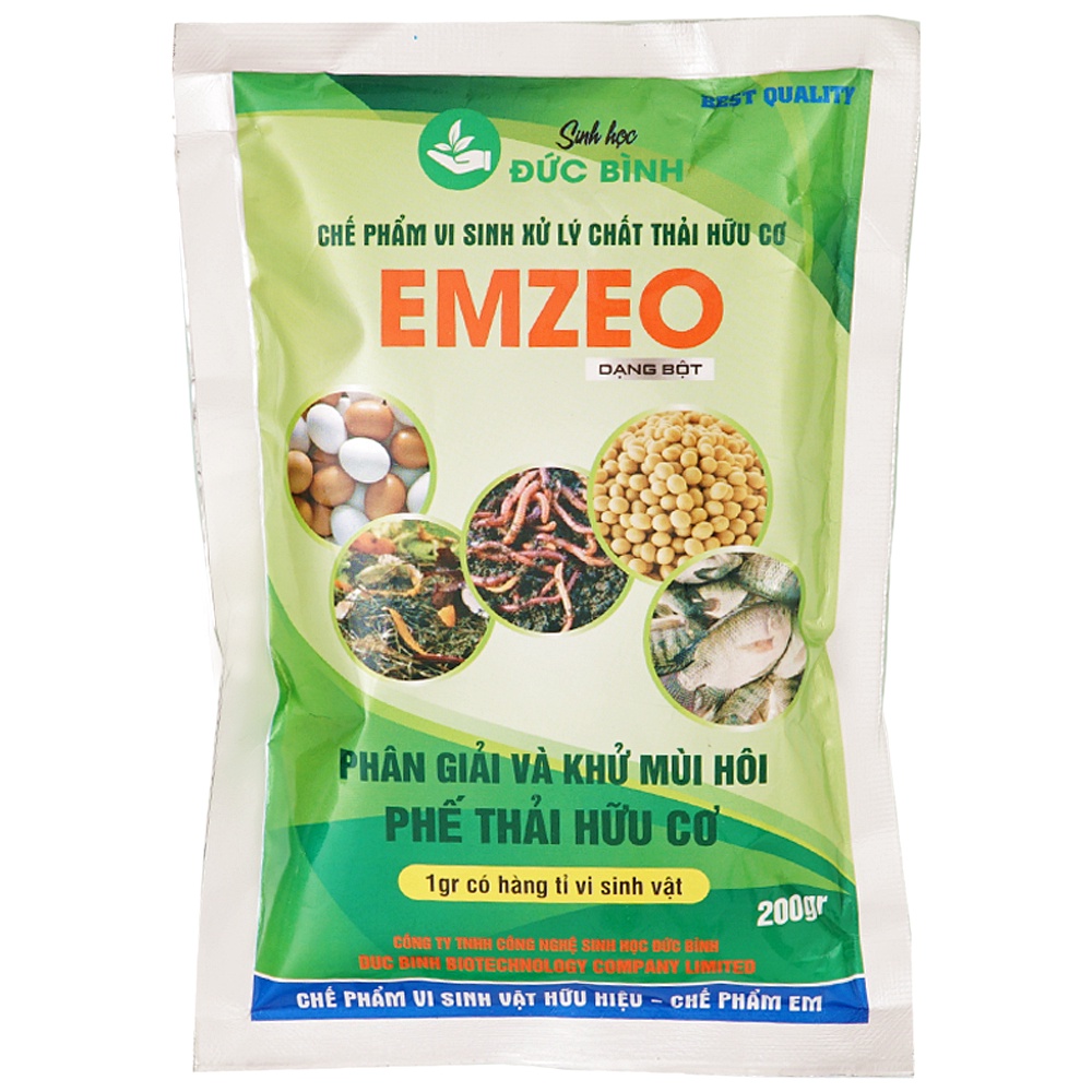 Chế Phẩm Vi Sinh EMZEO Ủ Phân Và Rác Hữu Cơ- Gói 200gr (CEZ-001)