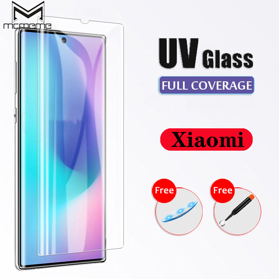 Kính cường lực phủ keo UV toàn bộ chất lượng cao cho Xiaomi Mi 14 13 Lite 13 Ultra 12 12X Civi 11 Note 10 Lite Pro 5G