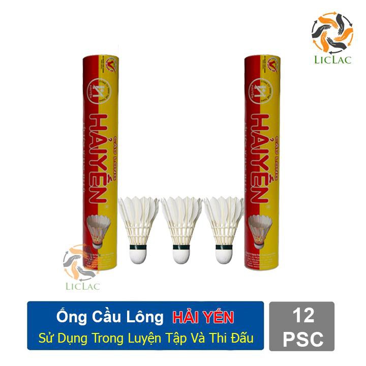 Ống Cầu Lông Hải Yến Cao Cấp 12 quả (Đỏ Vàng) Hàng Việt Nam Chất Lượng Cao, Được Sử Dụng Trong Luyện Tập Và Thi Đấu