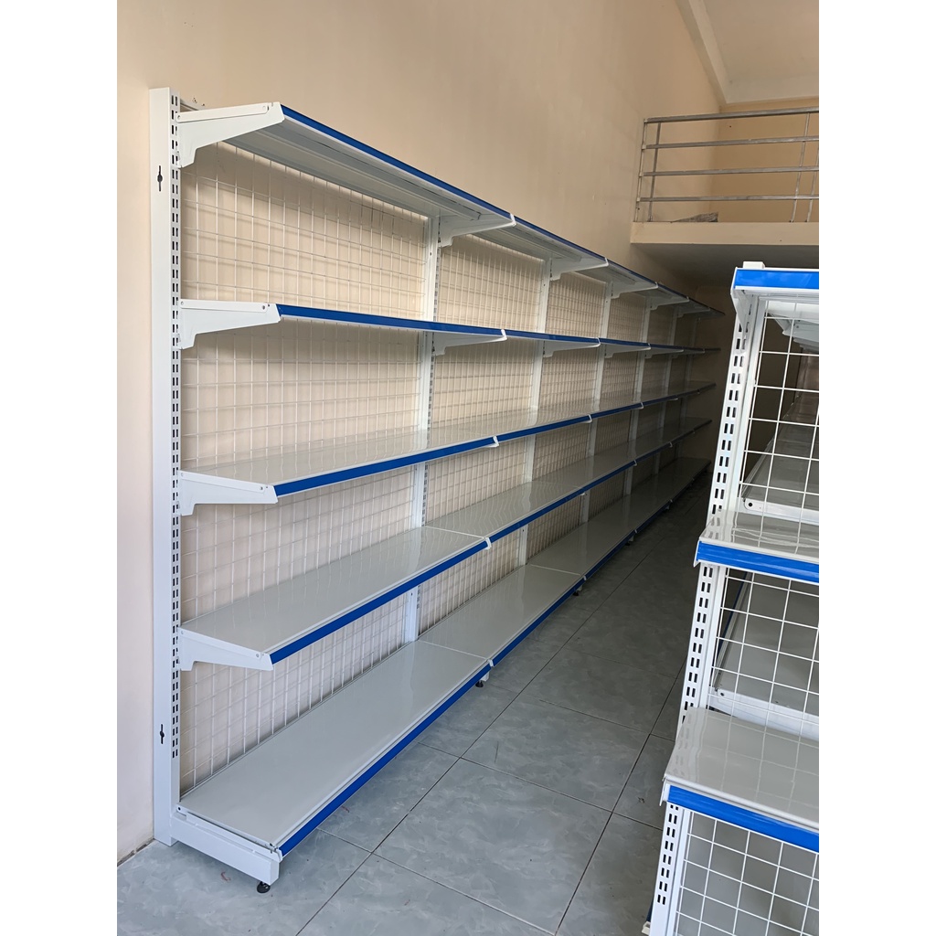 Kệ Siêu Thị Đơn 1 mặt Dài 120 Cao 180 x 5 tầng