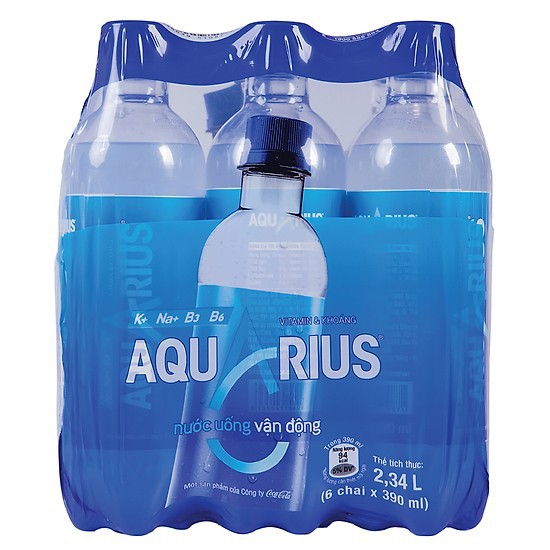 Thùng 24 chai Nước uống thể thao Aquarius chai 390ml