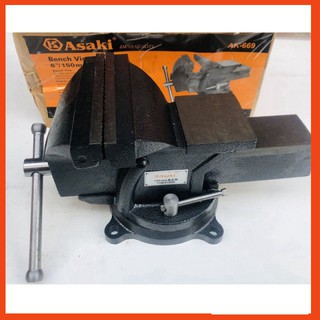 Ê tô kẹp bàn nguội 6inch/ 150mm asaki, độ mở miệng 120mm