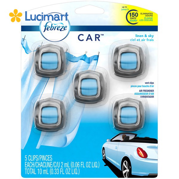 Nước hoa ô tô Febreze Air Freshener Car Vent Clips kẹp ống gió xe hơi [Hàng Mỹ]