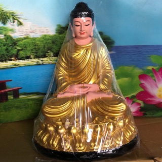 Tượng Phật Bổn Sư Thích Ca Mâu Ni vàng - cao 30cm - LHC