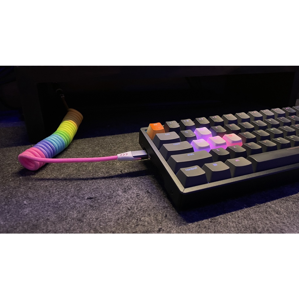 Dây Cáp Xoắn Custom Bàn Phím Cơ USB Type C Dạng Xoắn Lò Xo Coiled Cables - ZooPC