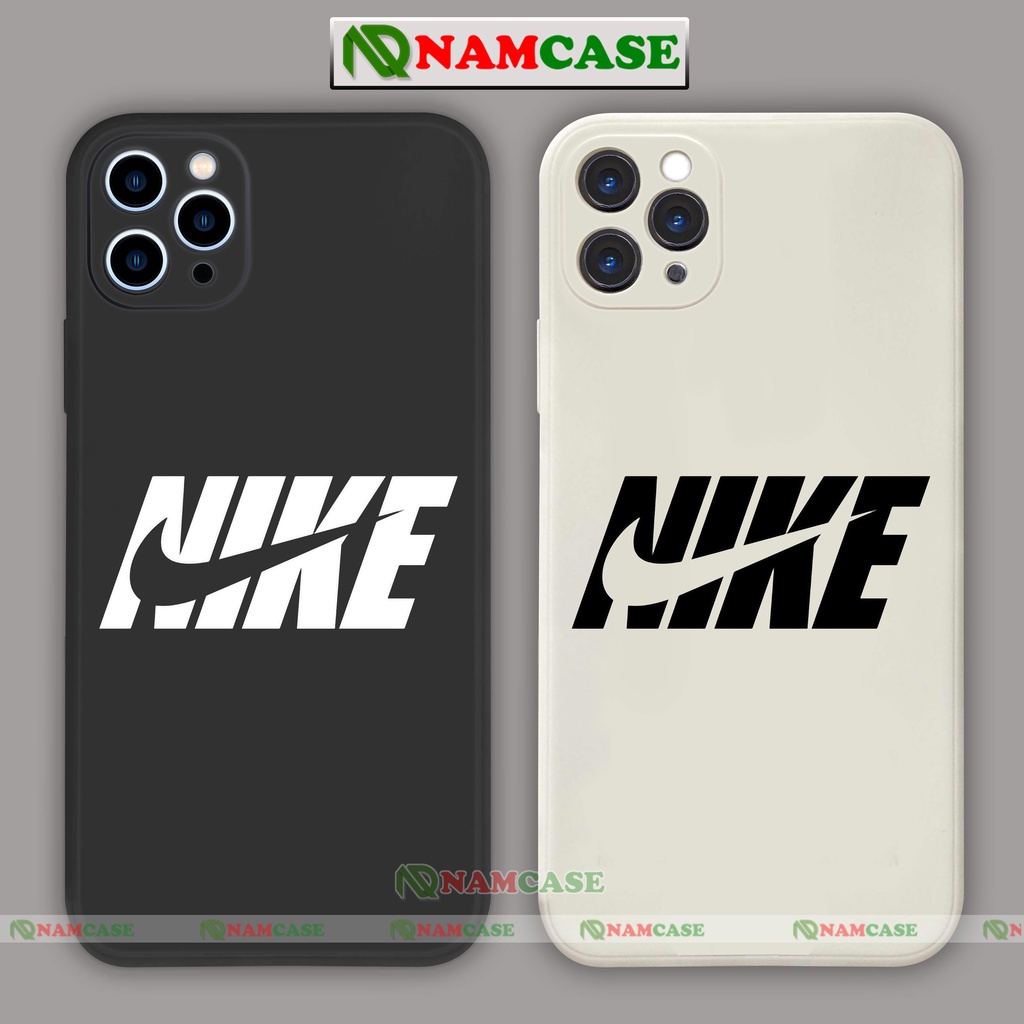 Ốp lưng iPhone 6/6s/7/8/X/XS/11/12/13 Pro Plus Max viền vuông chống sốc bảo vệ camera silicon mềm hình Nike Nike12