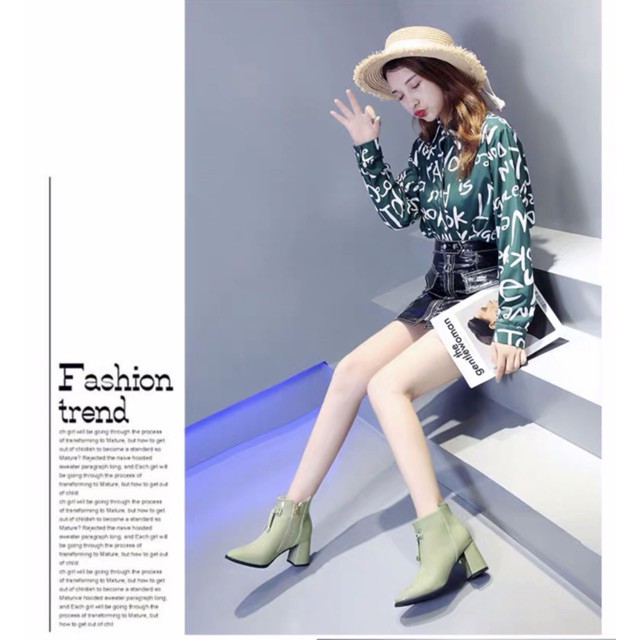 ORDER Bốt da bóng cổ cao khoá sườn công sở | BigBuy360 - bigbuy360.vn