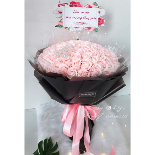 Bó 100 hoa hồng sáp thơm vĩnh cửu