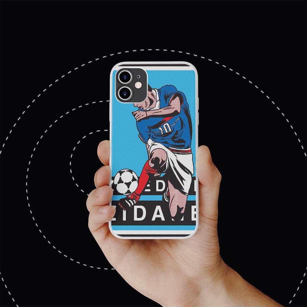 Ốp lưng zinedine zidane nhảy cao đỡ banh pro 13 11 12 promax 7 8 plus xs X Xr  FOO20221982