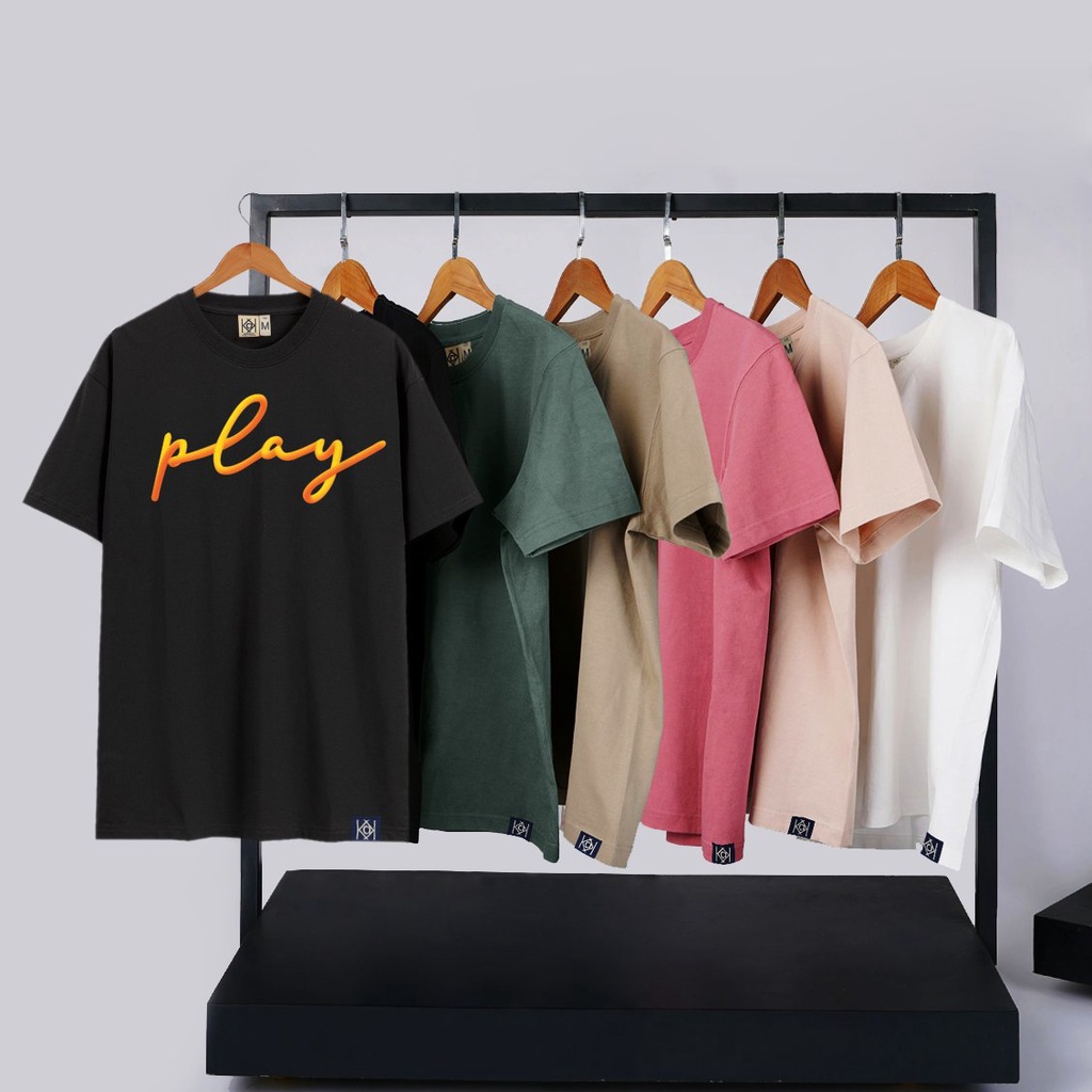 Áo thun nữ nam Phong Cách Hàn Quốc Chữ Play  phông Hàn Quốc local brand MVR BB3802