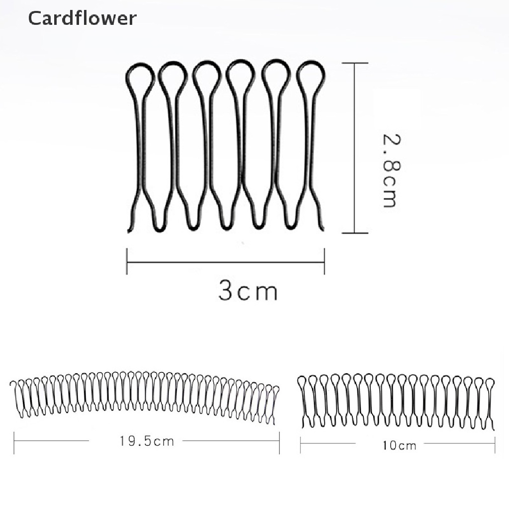 &lt; Cardflower &gt; Kẹp Tóc Vô Hình Có Răng Lược Kẹp Tóc
