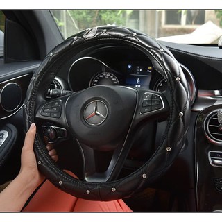 Bọc vô lăng da đính đá thiên nga