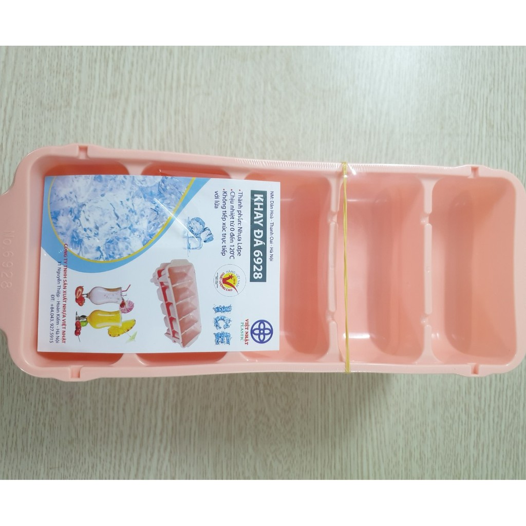Khay làm đá, khay làm đá để tủ lạnh loại 5 viên, chất liệu nhựa dẻo cao cấp – Việt Nhật 6928, An toàn tuyệt đối