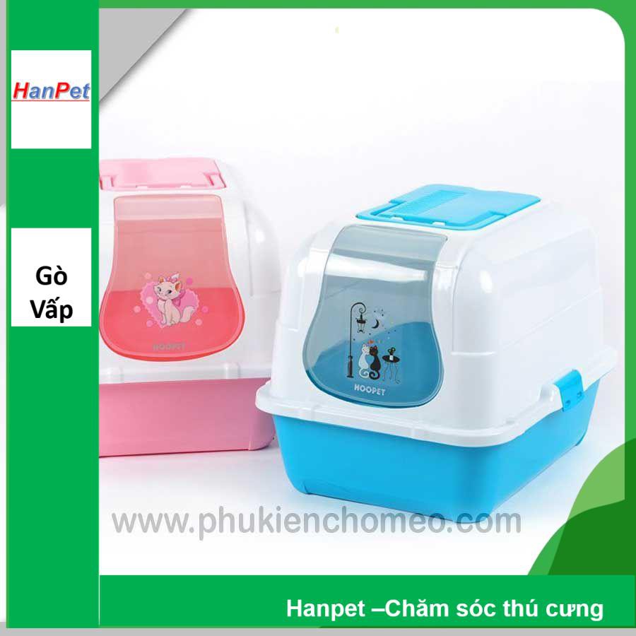 Hanpet.GV- HOT Nhà Vệ Sinh cho Mèo 5 loại Thế hệ mới nắp gập Loại nhà AG+ nhựa siêu bền và loại NVS có lọc khí