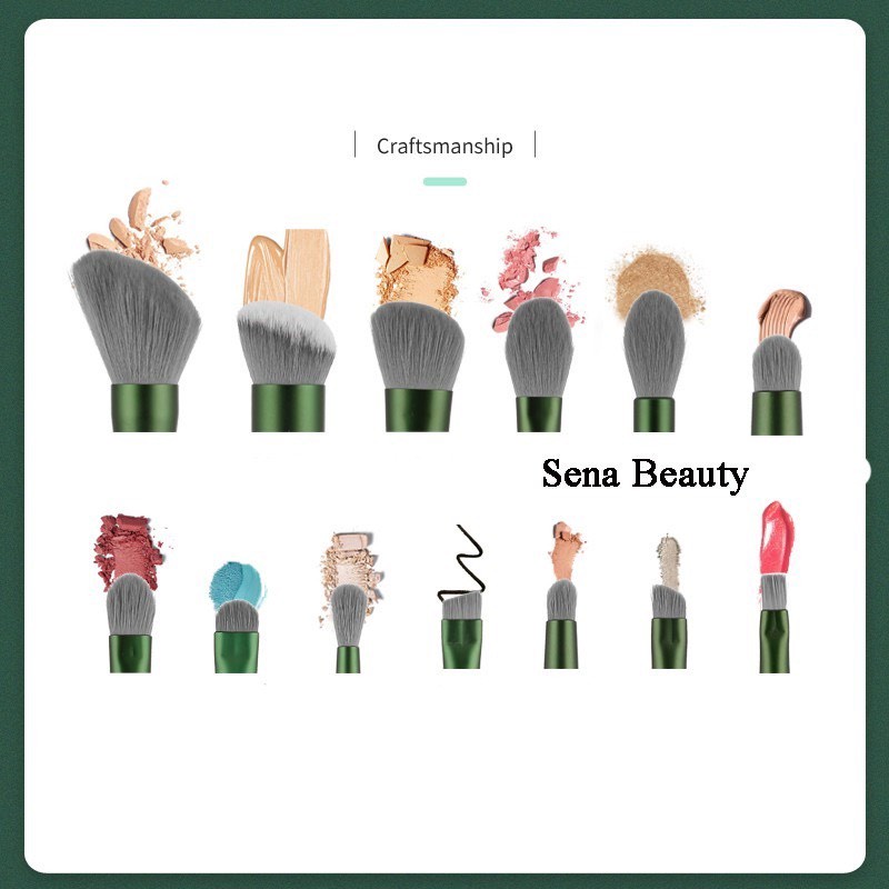 [ Giá Sỉ ]Bộ cọ trang điểm cá nhân cao cấp 13 cây Túi Vải Lông Siêu Mềm Siêu Xinh