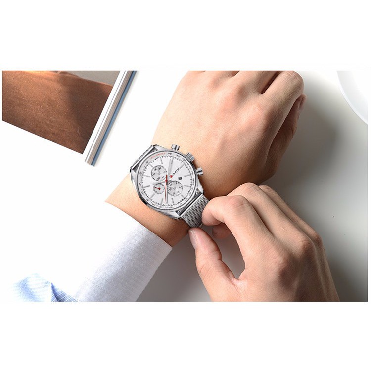 Đồng Hồ Quartz CURREN 8227 Dây Đeo Bằng Thép Không Gỉ Chống Thấm Nước Chất Lượng Cao Cho Nam