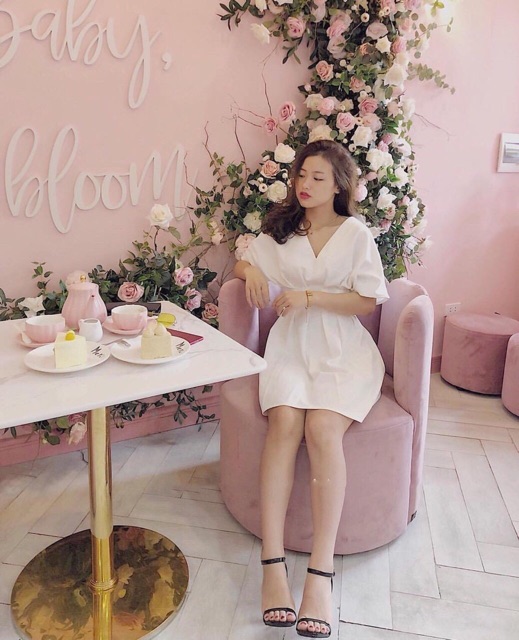 Váy xếp li eo hàng thiết kế