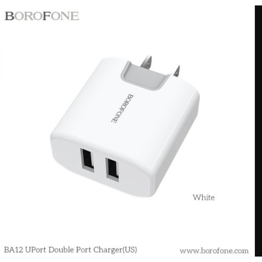 Củ sạc 2 cổng USB BOROFONE BA12