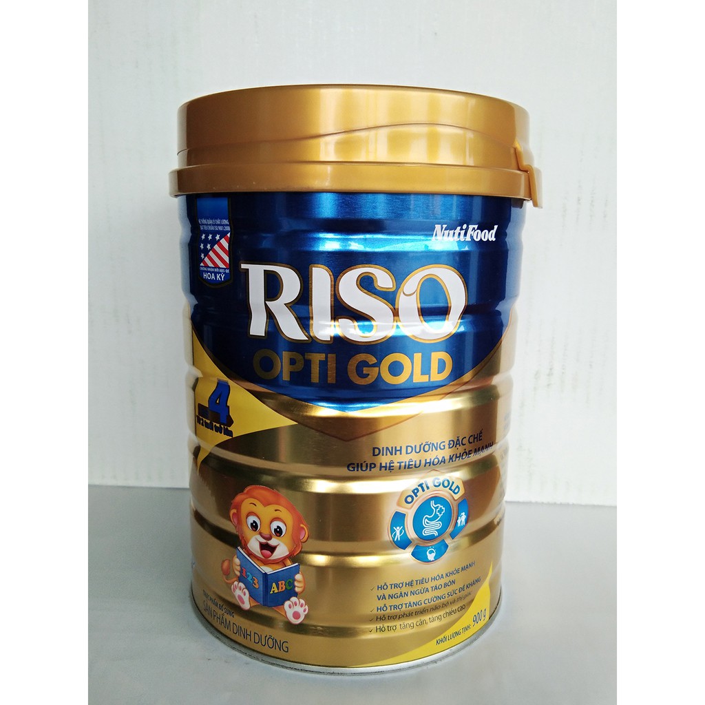 Sữa Bột Riso Opti Gold Số 4 900g Dinh Dưỡng Đặc Chế Giúp Tiêu Hóa Khỏe Mạnh