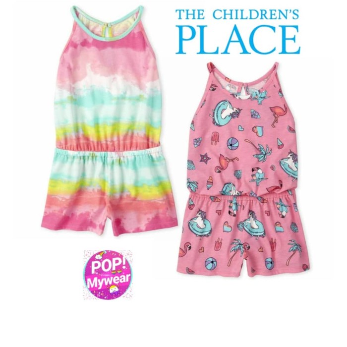 Bộ đồ bơi JUMPSUIT Of POPMYWEAR PLACE TIE DYE AND FLAMINGO 4-16Y - TIE cho nữ