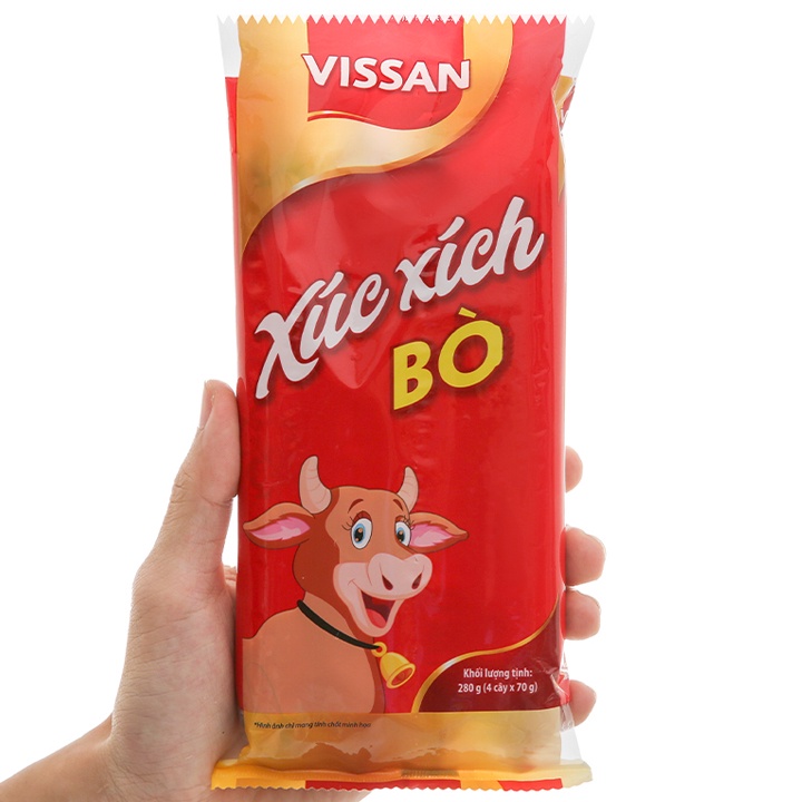 Xúc xích Bò tiệt trùng Vissan 280g (4 cây) -  SM0034 -  SIBMART