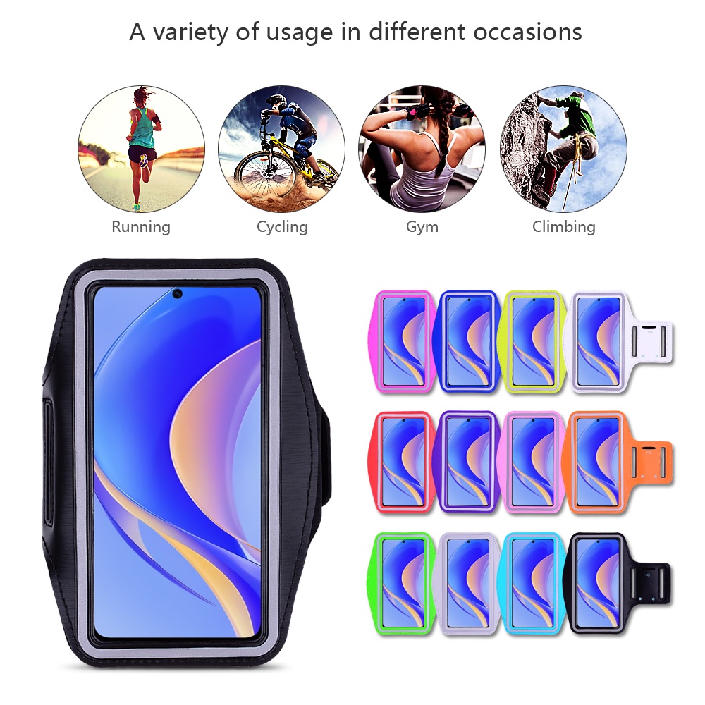 Ốp Điện Thoại Gắn Cánh Tay Lái Xe Đạp / Tập Gym Cho HuaWei Nova Y90 Y70 Y61 Y60 10 9 Pro SE