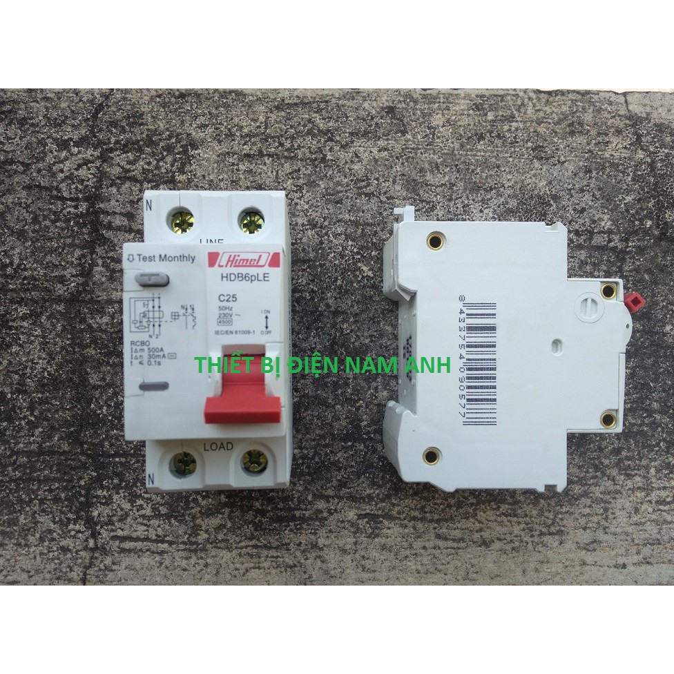 Cầu dao chống dòng rò và quá tải RCBO 1P+N 6-40A, 4.5kA 30mA