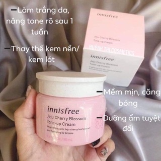 KEM DƯỠNG INNISFREE hoa anh đào dưỡng da Ban Ngày Lên tông trắng hồng-bật tone da