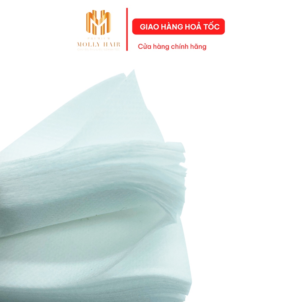 Giấy uốn lạnh, giấy ép side tóc nam Mollyhair, sử dụng cho mọi loại tóc giấy dày dặn chứa 100 miêng