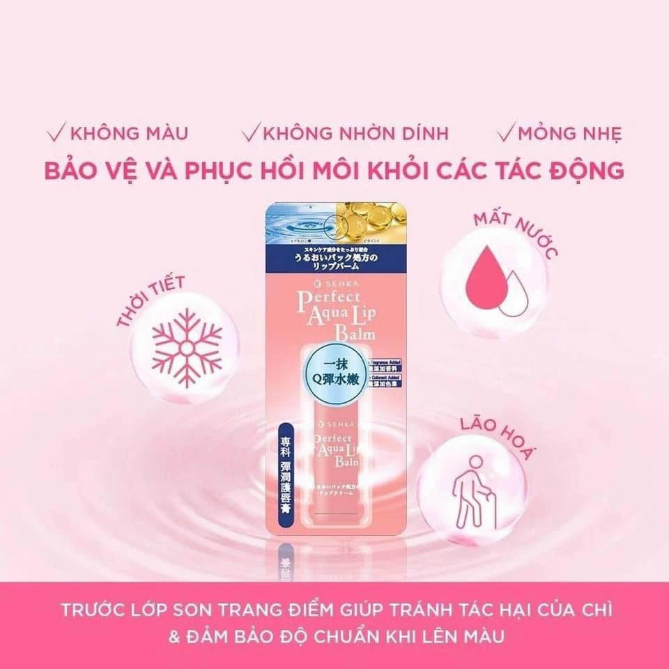 Son Dưỡng Môi Cấp Ẩm Senka Perfect Aqua Lip Balm