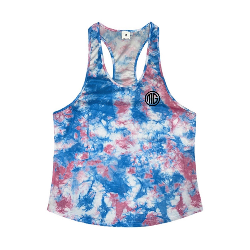 Áo Thun Lưới Không Tay Cổ Tròn Nhanh Khô In Họa Tiết Rằn Ri 4 Màu Tùy Chọn Hàng Mới