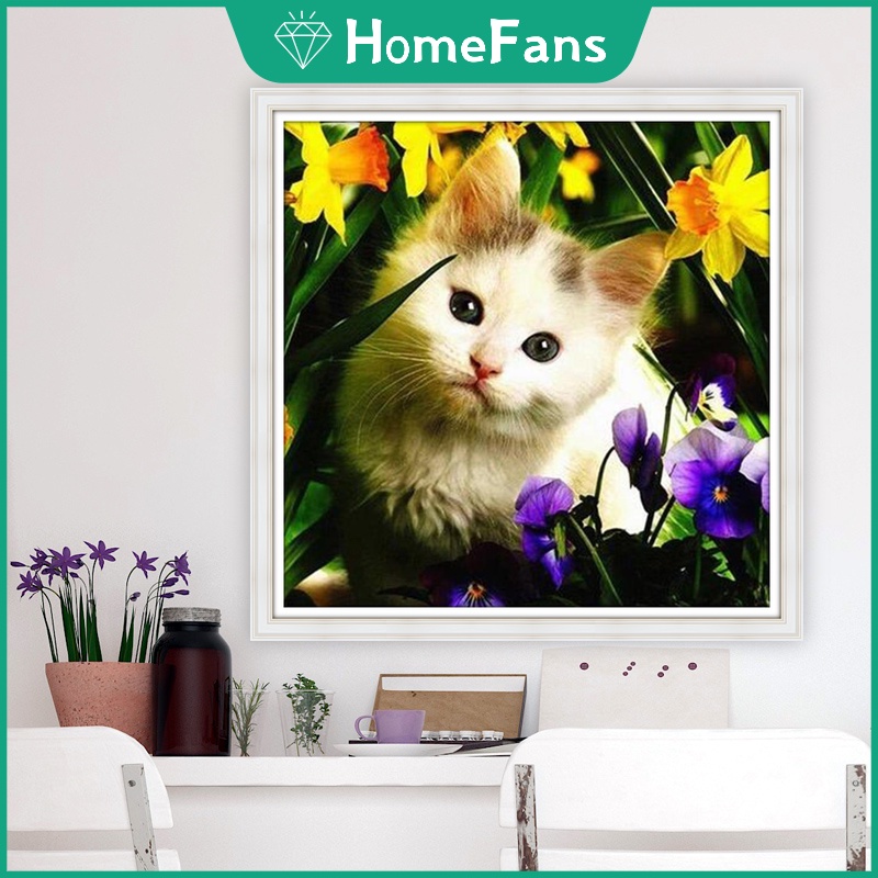 Bộ Tranh Đính Đá 5D Tự Làm 40x40cm/50x50cm Hình Động Vật Trang Trí Nhà Cửa