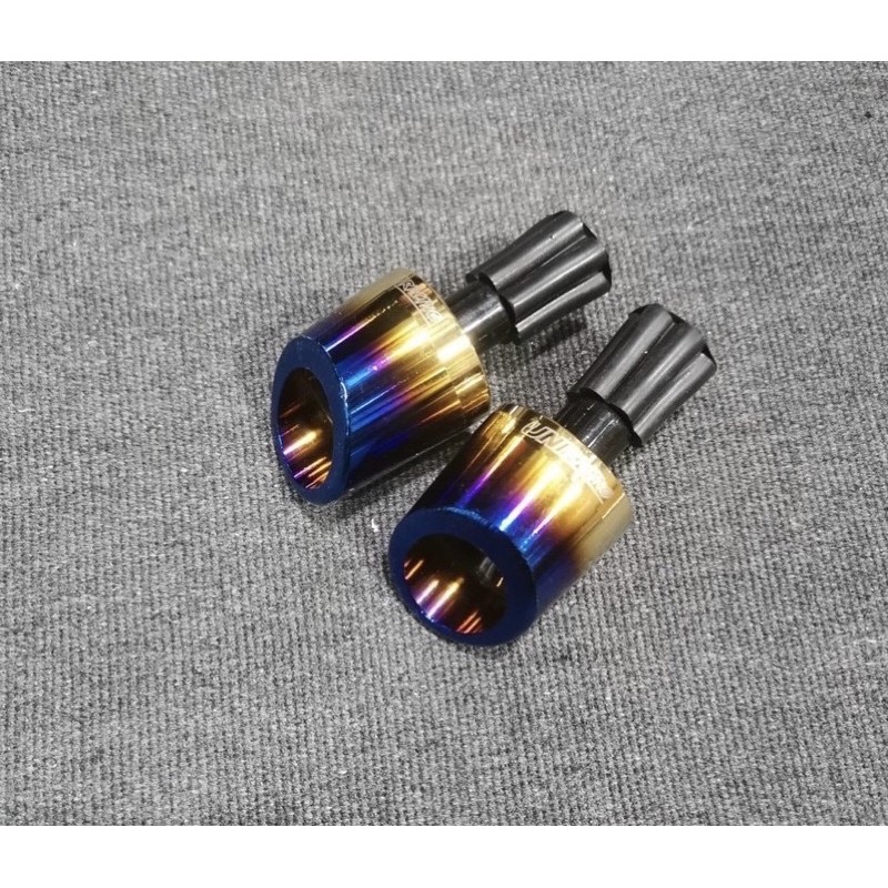 Gù Tay Lái Kiểu Xéo Lỗ Titan 2 màu Cho Các Dòng Xe Máy