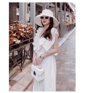 Đầm maxi xoè trắng | đầm maxi dài