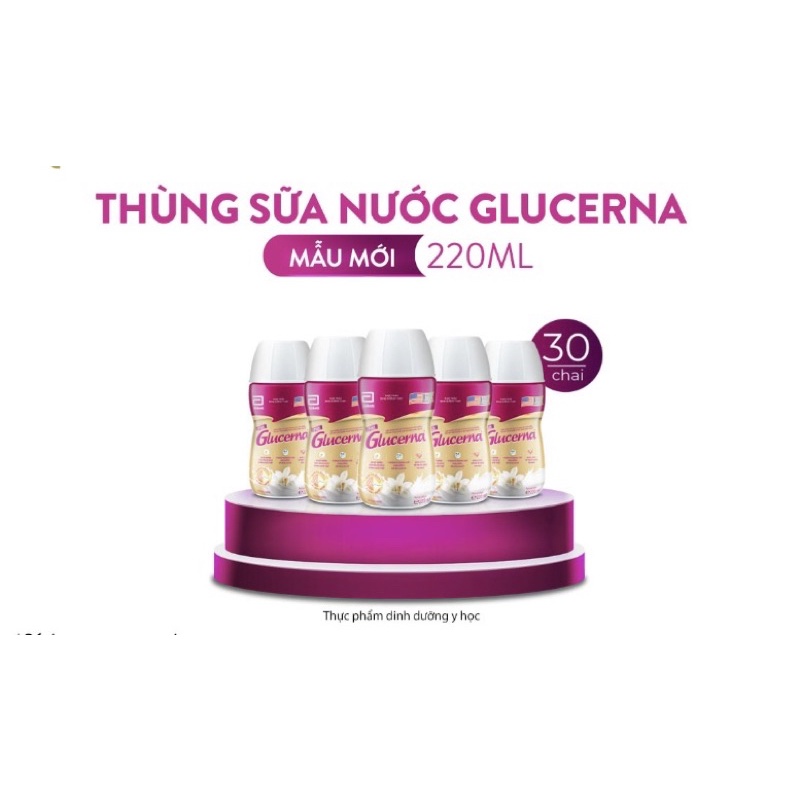 Thùng 30 chai sữa Glucerna 220ml/chai