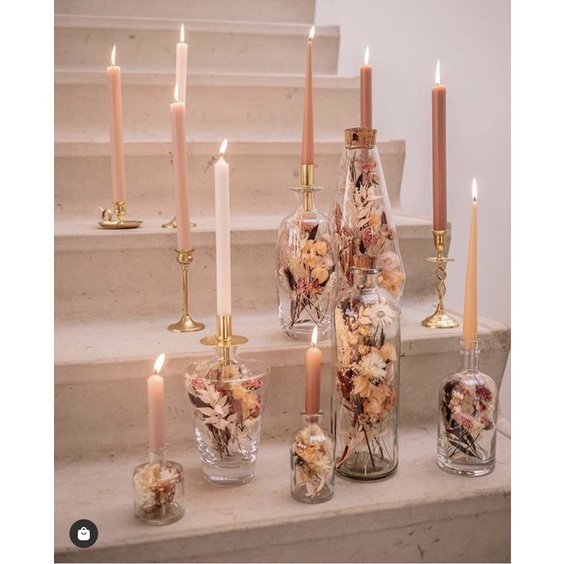 Set nến sáp thơm sắc màu, nến cây đám cưới, nến nodric nến hàn quốc, nến thơm màu pastel đèn cầy trang trí