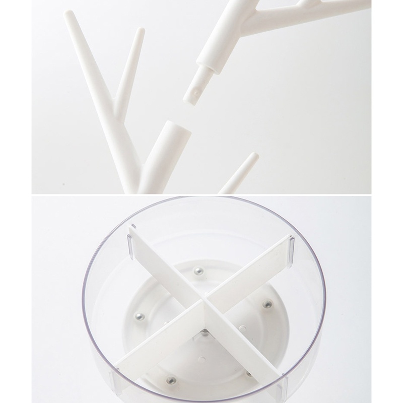 Giá Đỡ Trang Sức Hình Cây Chống Bụi Có Thể Xoay Được