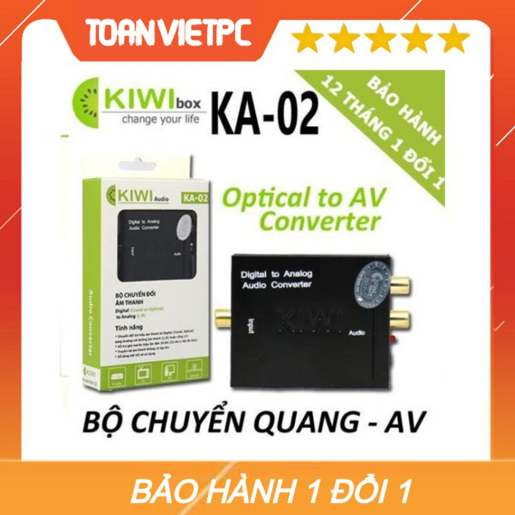 Bộ chuyển đổi âm thanh optical audio Kiwi KA–02 | Bộ chuyển quang tiếng to chính hãng Kiwibox chất lượng cao