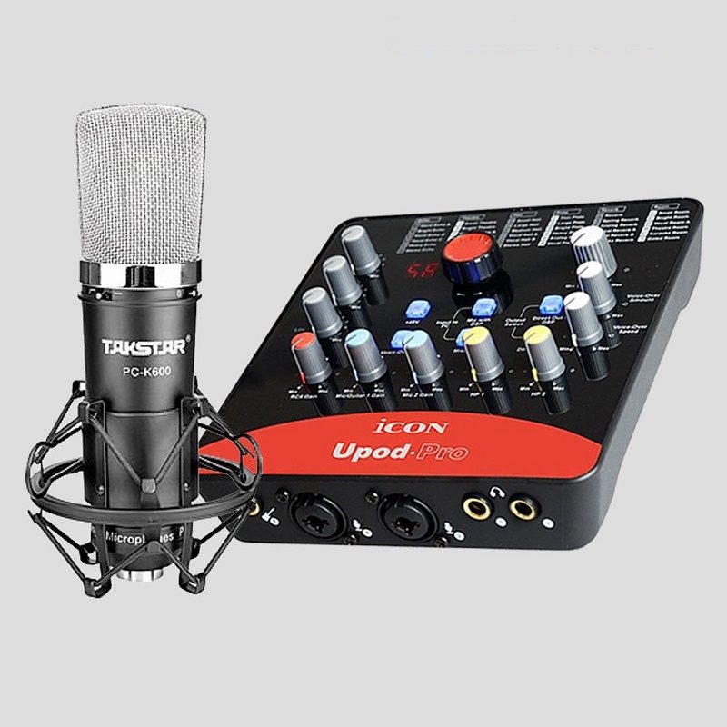 Bộ Mic Livestream Chính Hãng Đầy Đủ Sound Card Icon Upod Pro, Mic Takstar PC-K600 &amp; Phụ Kiện Cao Cấp Bảo Hành 1 Năm