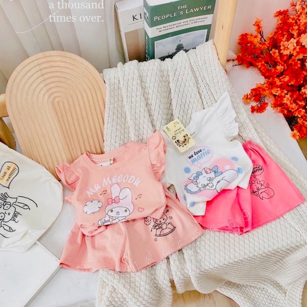Bộ bé gái vải cotton 4c cao cấp size  5-20kg