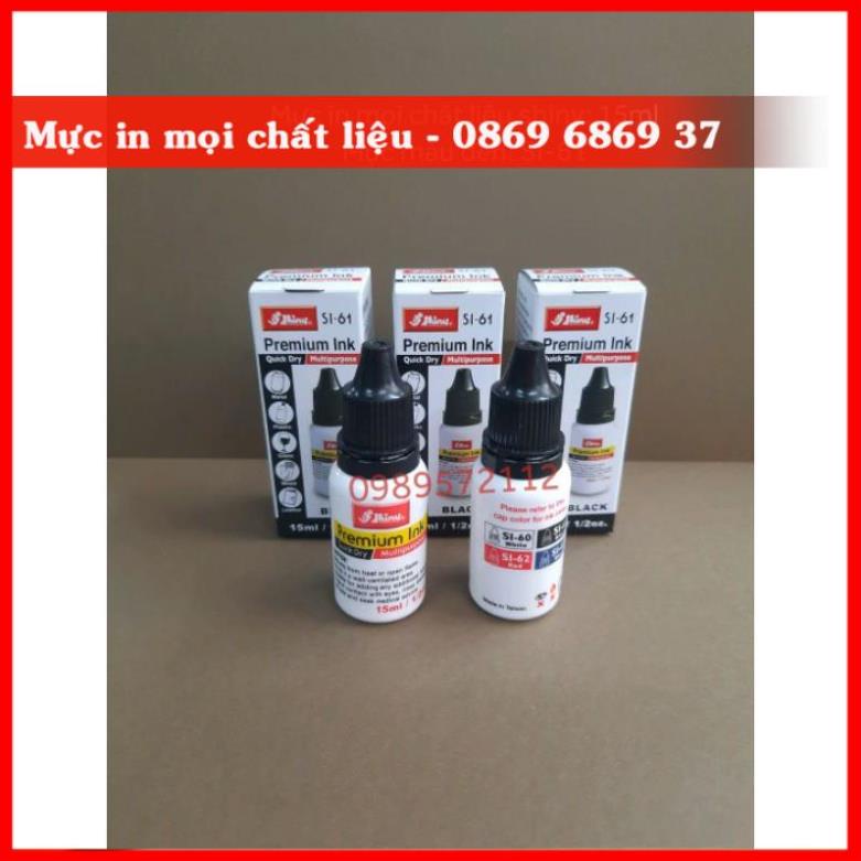 Mực dấu in ni lông,in trên mọi chất liệu shiny-mực nhanh khô  Minh in