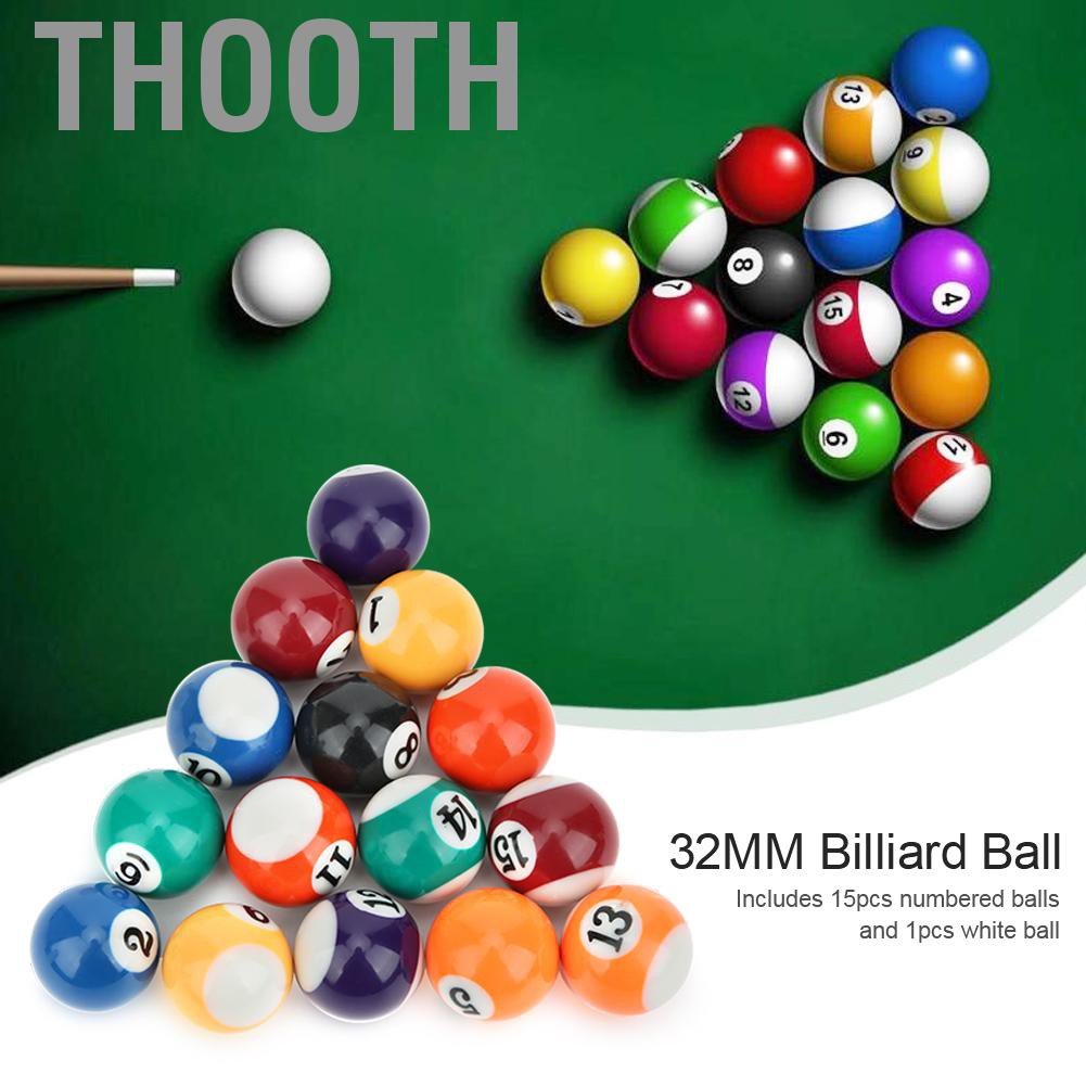 Set 16 Quả Bóng Bida Mini 32mm Thân Thiện Với Môi Trường